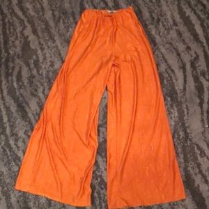 Wide leg orange Zara pants